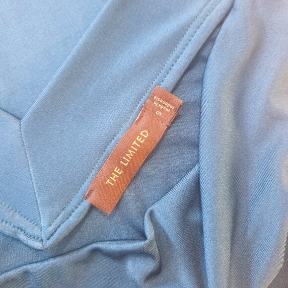 NWOT The Limited S Sleeveless Cowl Neck Teal Blue Blouse Top Small - Picture 6 of 6